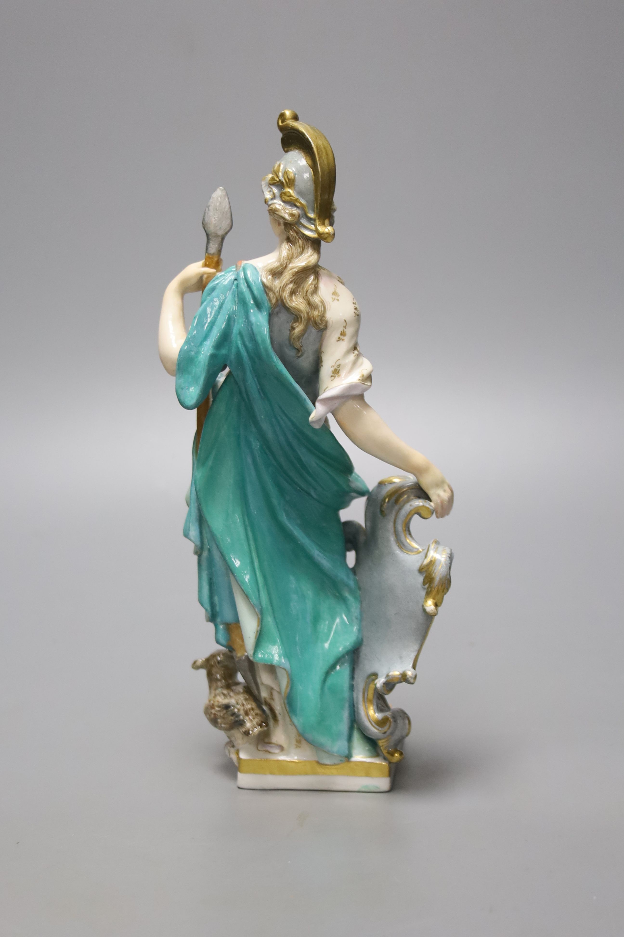 A 19th century Meissen figure of Minerva, height 22cm
